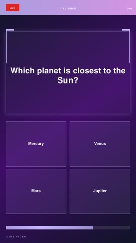 Stream · Cosmos quiz video template preview