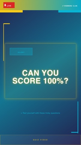 Stream · Electric hook quiz video template preview
