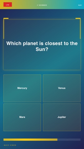 Stream · Electric quiz video template preview