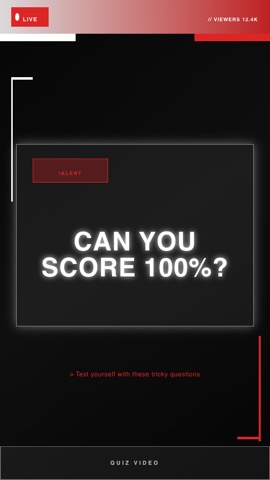 Stream · Noir hook quiz video template preview