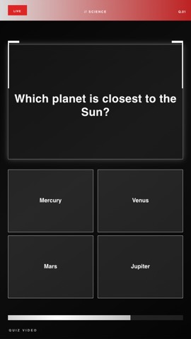 Stream · Noir quiz video template preview