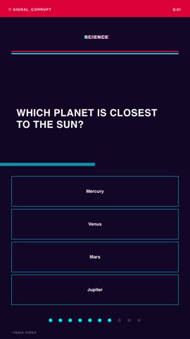 Glitch · Cyberpunk quiz video template preview