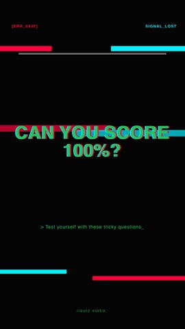 Glitch · Matrix hook quiz video template preview
