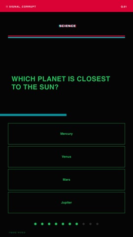 Glitch · Matrix quiz video template preview