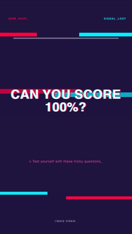 Glitch · Miami hook quiz video template preview