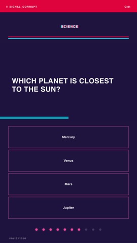 Glitch · Miami quiz video template preview