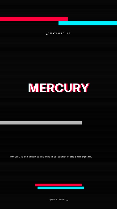 Glitch · Noir answer quiz video template preview