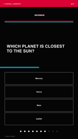 Glitch · Noir quiz video template preview