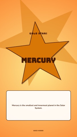 Gold Star · Apricot answer quiz video template preview