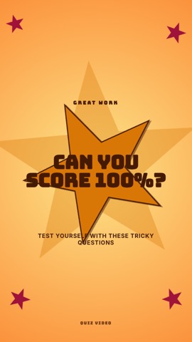 Gold Star · Apricot hook quiz video template preview