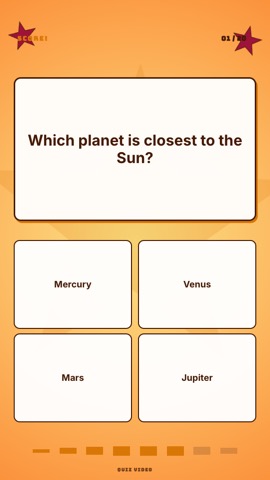 Gold Star · Apricot quiz video template preview