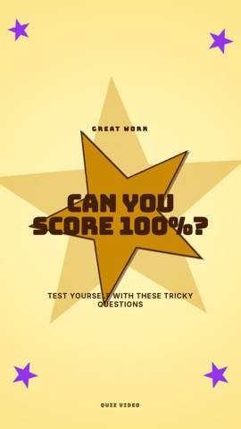Gold Star · Sunshine hook quiz video template preview