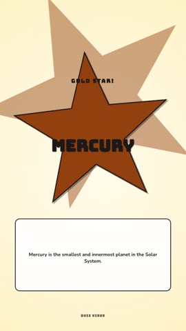 Gold Star · Cream answer quiz video template preview