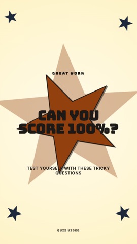 Gold Star · Cream hook quiz video template preview