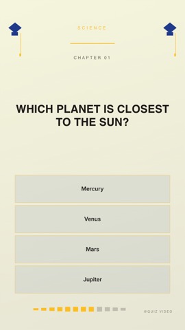 Graduation · Archive quiz video template preview
