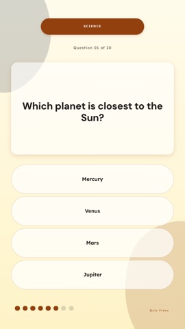 Care · Cream quiz video template preview