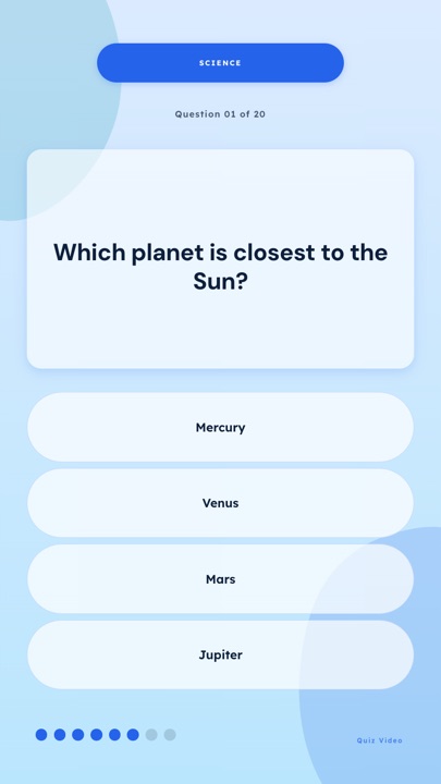 Care · Glacier quiz video template preview