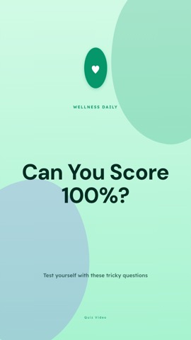 Care · Mint hook quiz video template preview