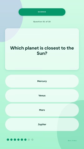 Care · Mint quiz video template preview
