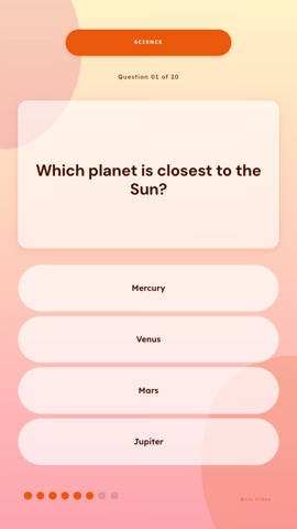 Care · Peach quiz video template preview