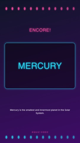Karaoke · Galaxy answer quiz video template preview