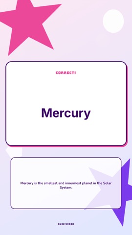 Kids · Cotton Candy answer quiz video template preview