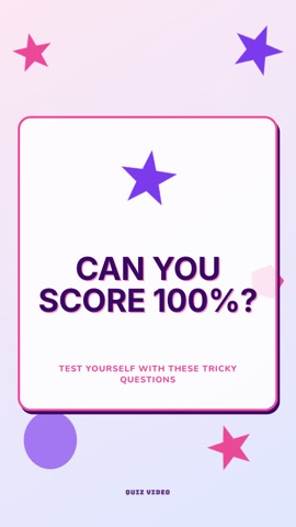 Kids · Cotton Candy hook quiz video template preview