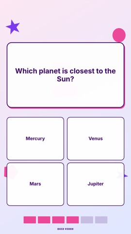 Kids · Cotton Candy quiz video template preview