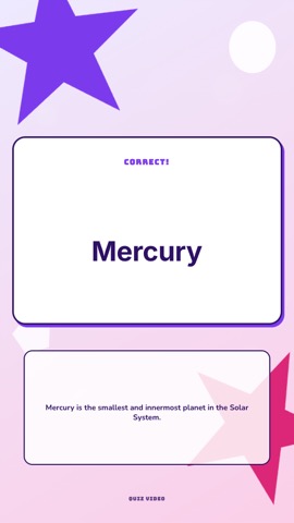 Kids · Lavender answer quiz video template preview