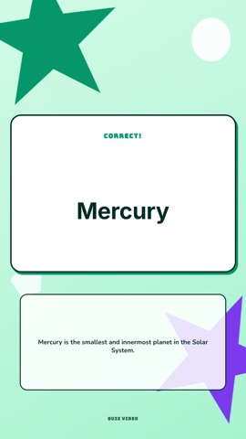 Kids · Mint answer quiz video template preview