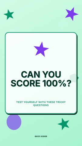 Kids · Mint hook quiz video template preview
