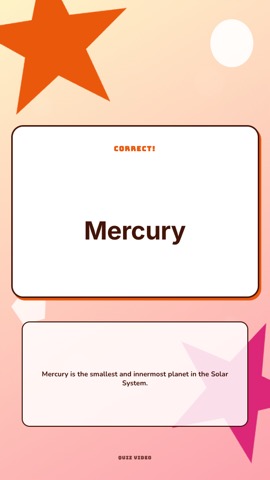 Kids · Peach answer quiz video template preview