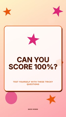 Kids · Peach hook quiz video template preview