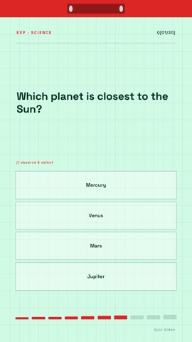 Lab · Mint quiz video template preview