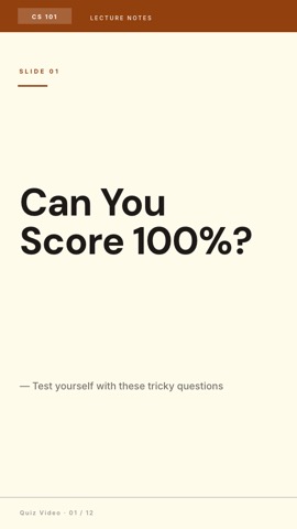 Lecture · Cream hook quiz video template preview