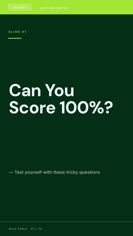 Lecture · Forest hook quiz video template preview