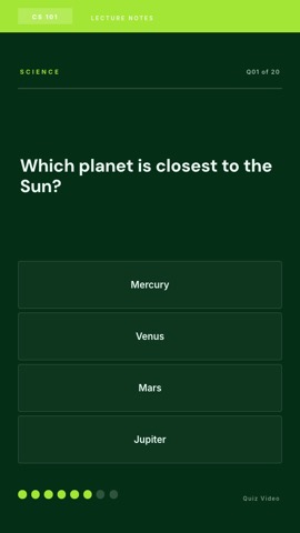 Lecture · Forest quiz video template preview