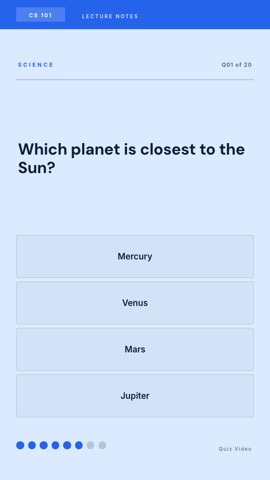 Lecture · Glacier quiz video template preview