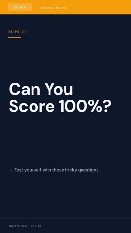 Lecture · Slate hook quiz video template preview