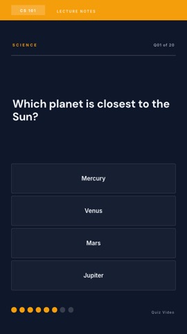 Lecture · Slate quiz video template preview
