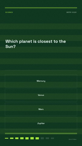 Ledger · Forest quiz video template preview