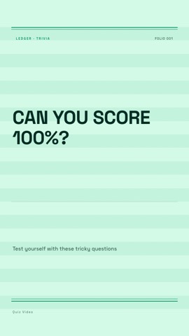 Ledger · Mint hook quiz video template preview