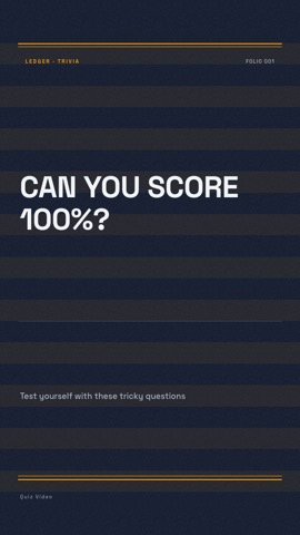 Ledger · Slate hook quiz video template preview