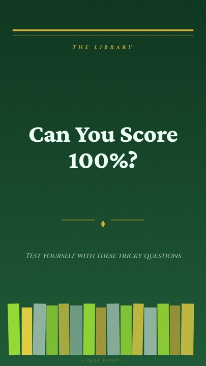 Library · Forest hook quiz video template preview