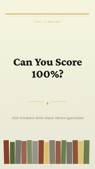 Library · Parchment hook quiz video template preview