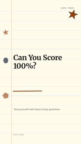 Notebook · Cream hook quiz video template preview