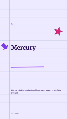 Notebook · Lavender answer quiz video template preview