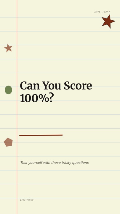 Notebook · Parchment hook quiz video template preview
