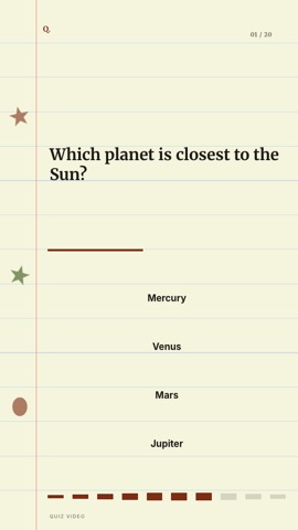 Notebook · Parchment quiz video template preview