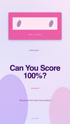 Lofi · Cotton Candy hook quiz video template preview